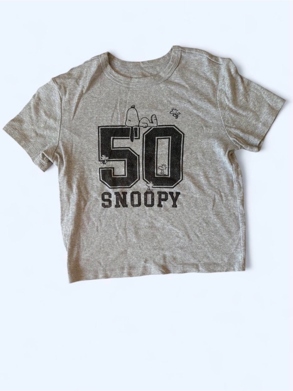 Peanuts Gray Snoopy '50' Short Sleeve Tee